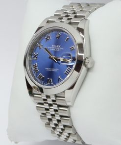 Alternative view of Rolex Datejust 41, Stainless Steel on Rolex Jubilee Bracelet, Blue Roman Dial, Ref: 126300, Circa: 2019, Complete with Box & Papers