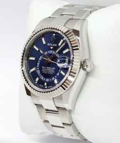 Alternative view of Rolex Sky-Dweller Stainless Steel & 18ct White Gold Bezel, Blue Index Dial, on Oystersteel Bracelet, Ref: 326934, circa: 2021, Complete with Box & Papers