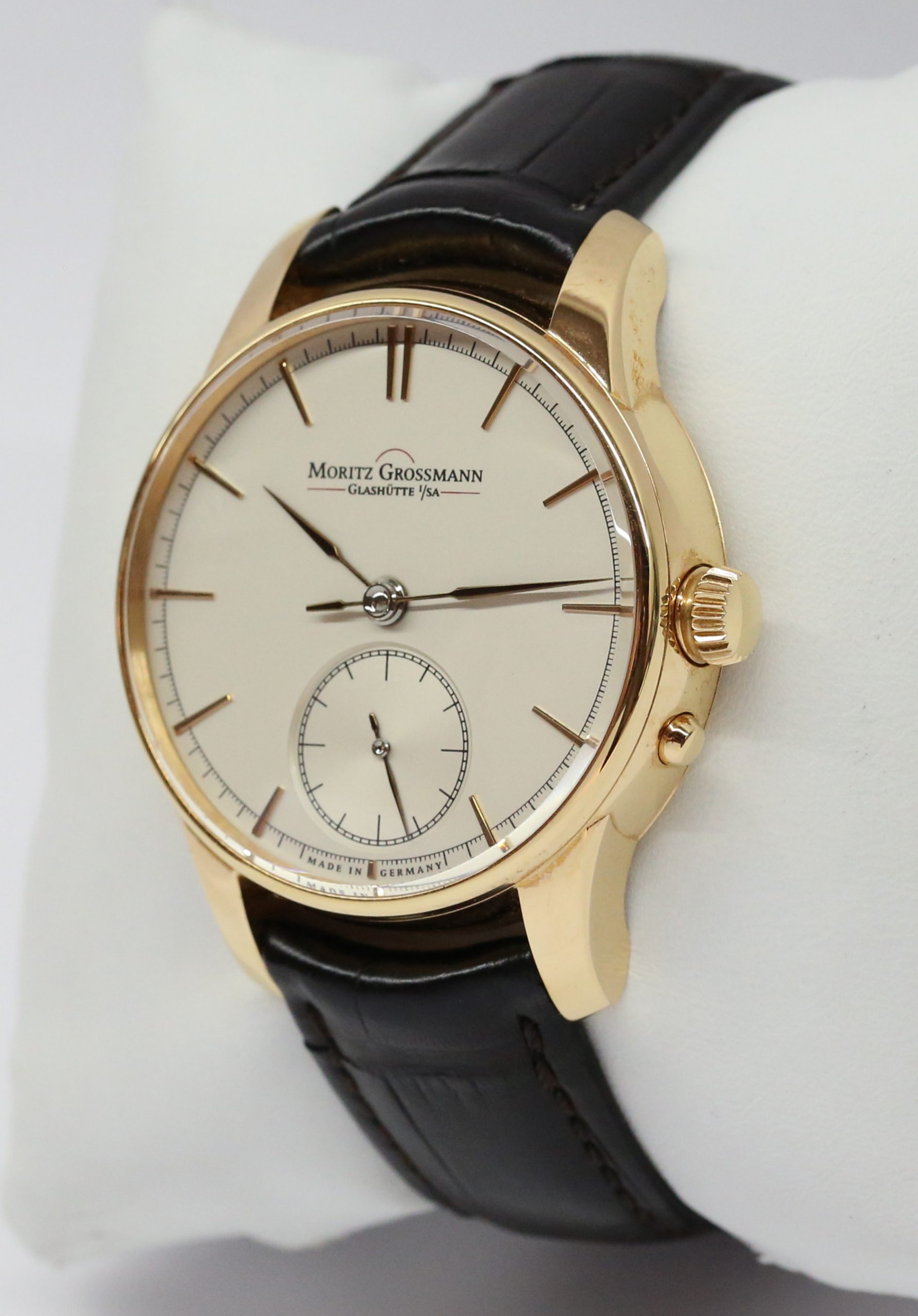 Moritz GrossMann Atum in 18ct Rose Gold on Strap, Silver Index Dial, Complete with Box and Papers - Image 2