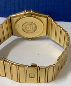 Alternative view of Omega 18ct 0.750 YG Constellation diamond dial, day date on bracelet. weighs total of 99 grams, as traded wholesale.