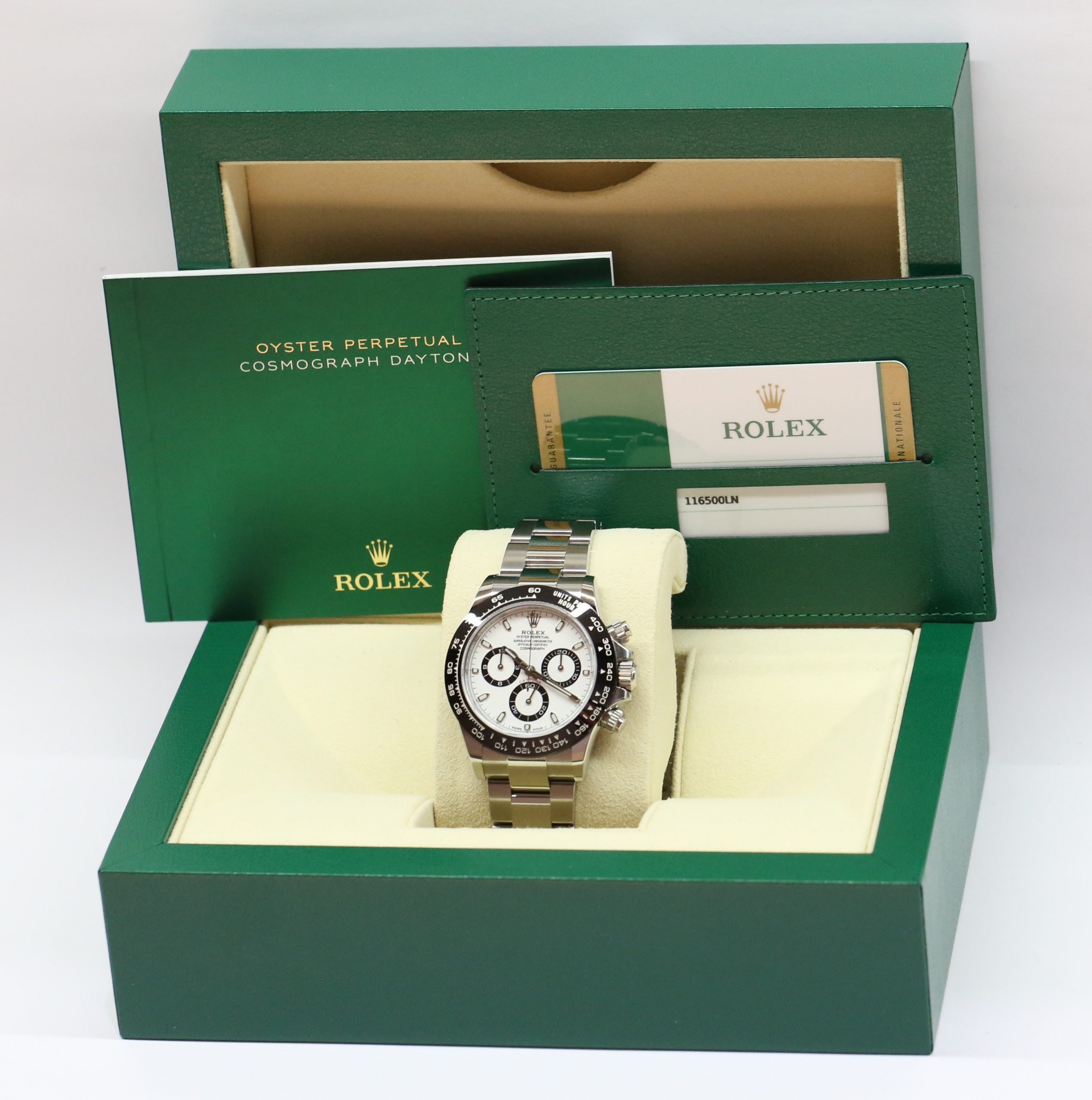 Rolex Daytona Stainless Steel Black Ceramic Bezel, White Index Dial, on Rolex Oystersteel Bracelet, Ref: 116500LN, Circa: 2020, Complete with Box & Papers - Image 6