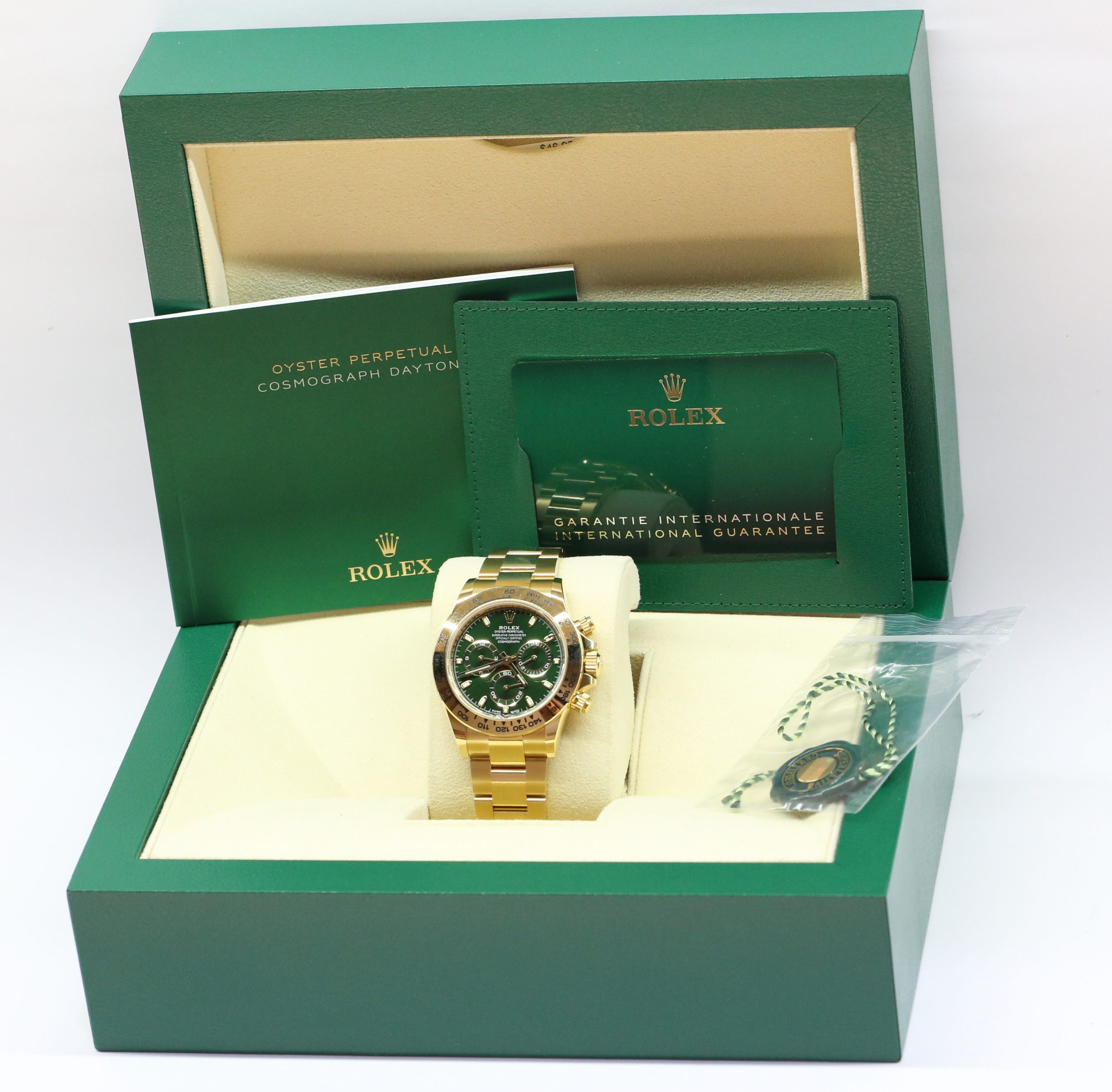 Rolex Daytona in 18ct Yellow Gold, Green Index Dial, on Rolex 18ct Yelow Gold Oyster Bracelet, Reference: 116508, Circa: 2020, Complete with Box & Papers - Image 7