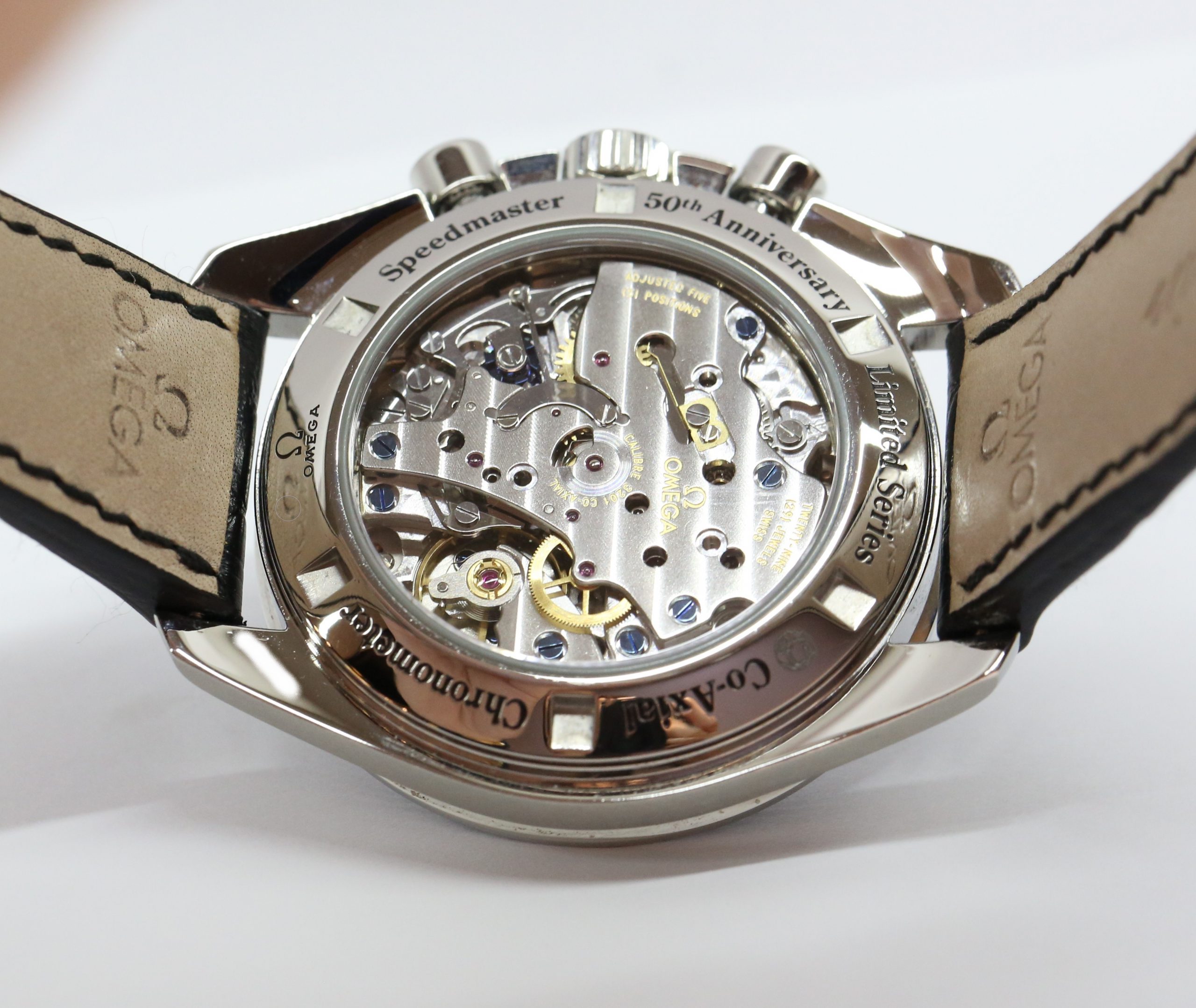 Omega Speedmaster in stainless steel, 50th Anniversary Limited Edition series of 1,957 Black index dial, on an Omega bracelet, Ref: 31133425001001 Ca. 01-06-2011 comes with tool kit, box and books. - Image 5