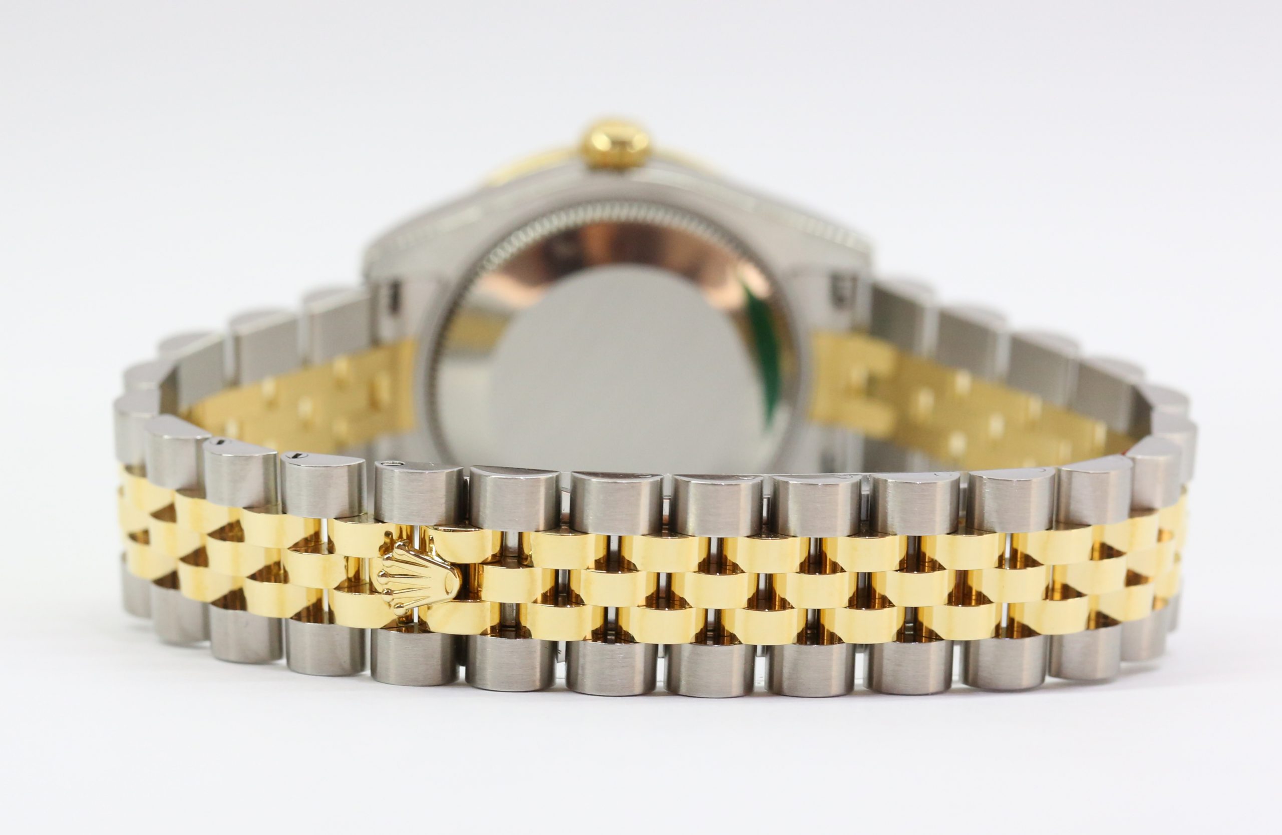 Rolex Oyster Perpetual Datejust 31 in Steel and Gold with Factory Diamond Bezel, Champagne Diamond Index Dial with Rolex Steel and Gold Jubilee Bracelet. Ref. 178383 Serial: 9565E887 Sold New: 2017 Complete with Box, Papers and Balance of Rolex Wty. - Image 6