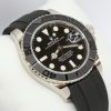 Rolex Yacht-Master 42 in 18k White Gold, Black index dial and Black ceramic bezel on Rolex Oysterflex band Ref:226659 Circa. 8/2020 Complete with Box and Papers