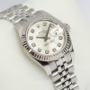 Rolex Oyster Perpetual Ladies Datejust 26 in stainless steel and 18k white gold bezel on Rolex steel Jubilee bracelet with Factory silver diamond dial, Ref: 179174 with Book, Warranty Card, tag Ca.2013