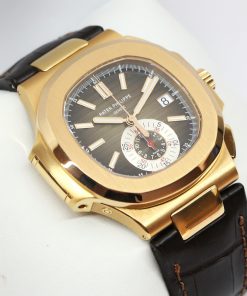 Patek Philippe Nautilus 18ct Rose Gold on Patek Alligator Strap with Deployant Clasp, Reference 5980R-001, Circa: 2020, Complete with Box & Papers