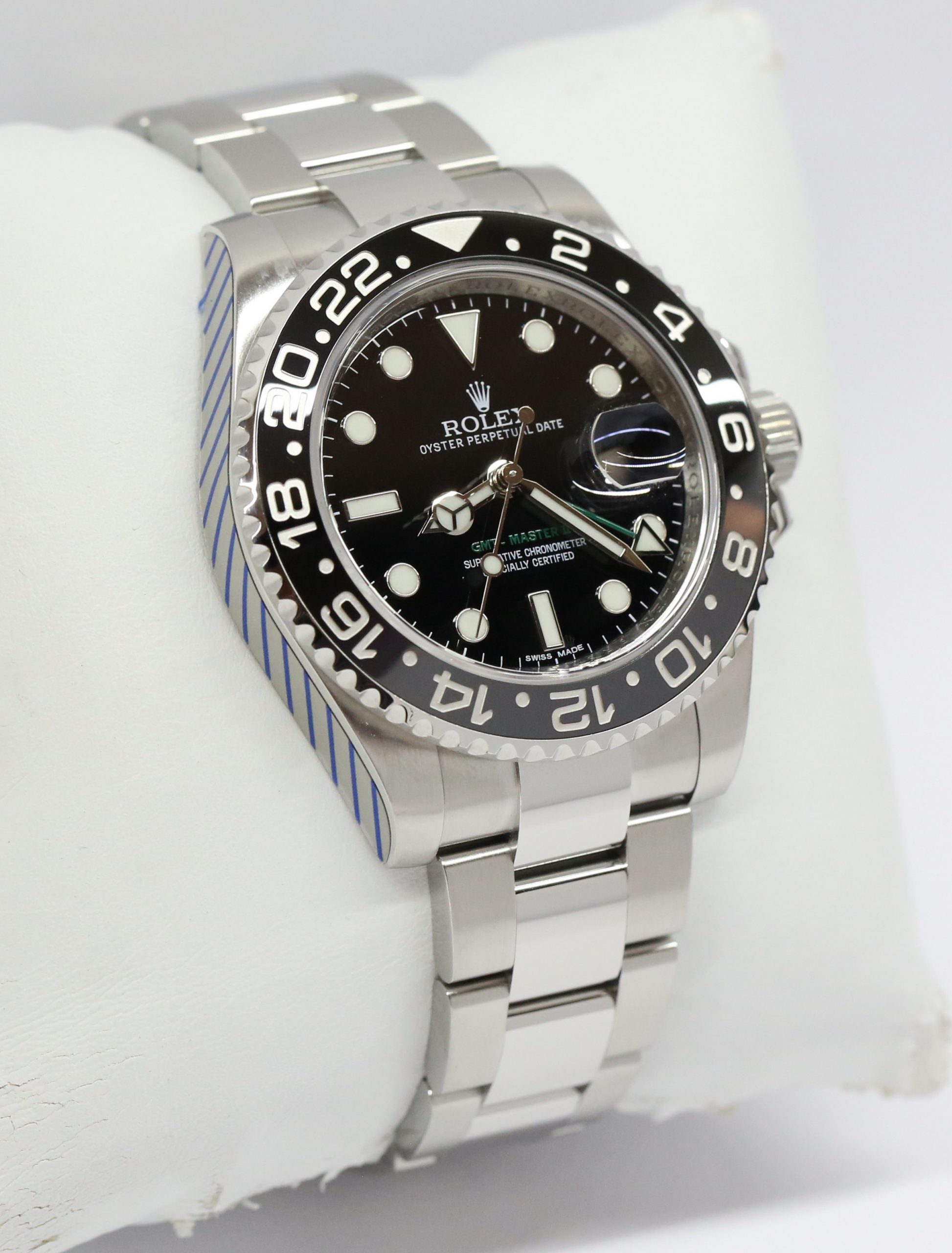 Rolex GMT Master II in stainless steel on a Rolex Oyster bracelet, black index dial, Black ceramic bezel, Reference: 116710LN, Circa: 2010, Complete with Box, Book & Rolex Service Warranty - Image 3