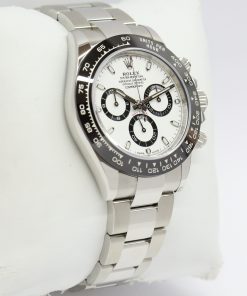 Alternative view of Rolex Daytona Stainless Steel Black Ceramic Bezel, White Index Dial, on Rolex Oystersteel Bracelet, Ref: 116500LN, Circa: 2020, Complete with Box & Papers