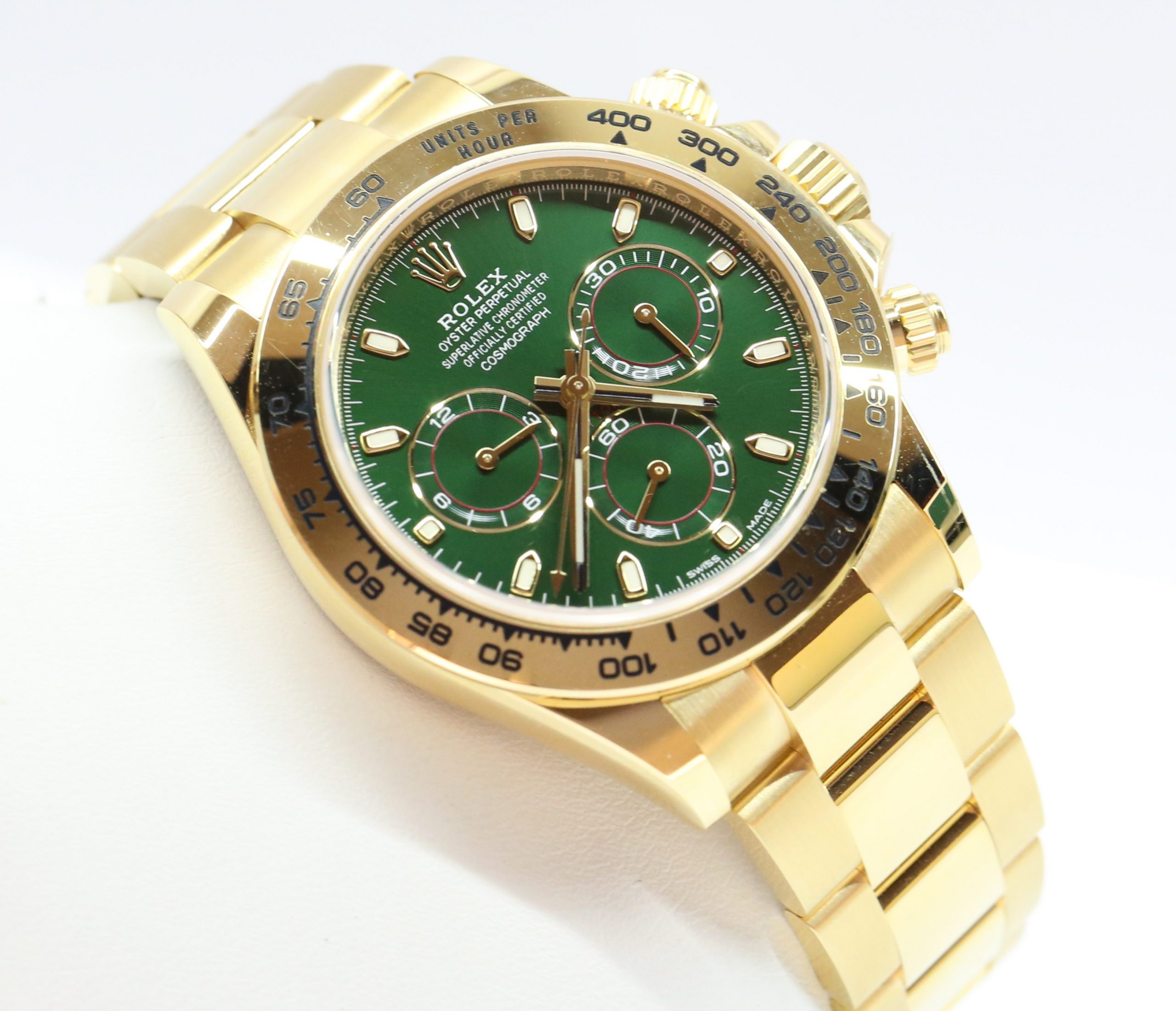 Rolex Daytona in 18ct Yellow Gold, Green Index Dial, on Rolex 18ct Yelow Gold Oyster Bracelet, Reference: 116508, Circa: 2020, Complete with Box & Papers - Image 3