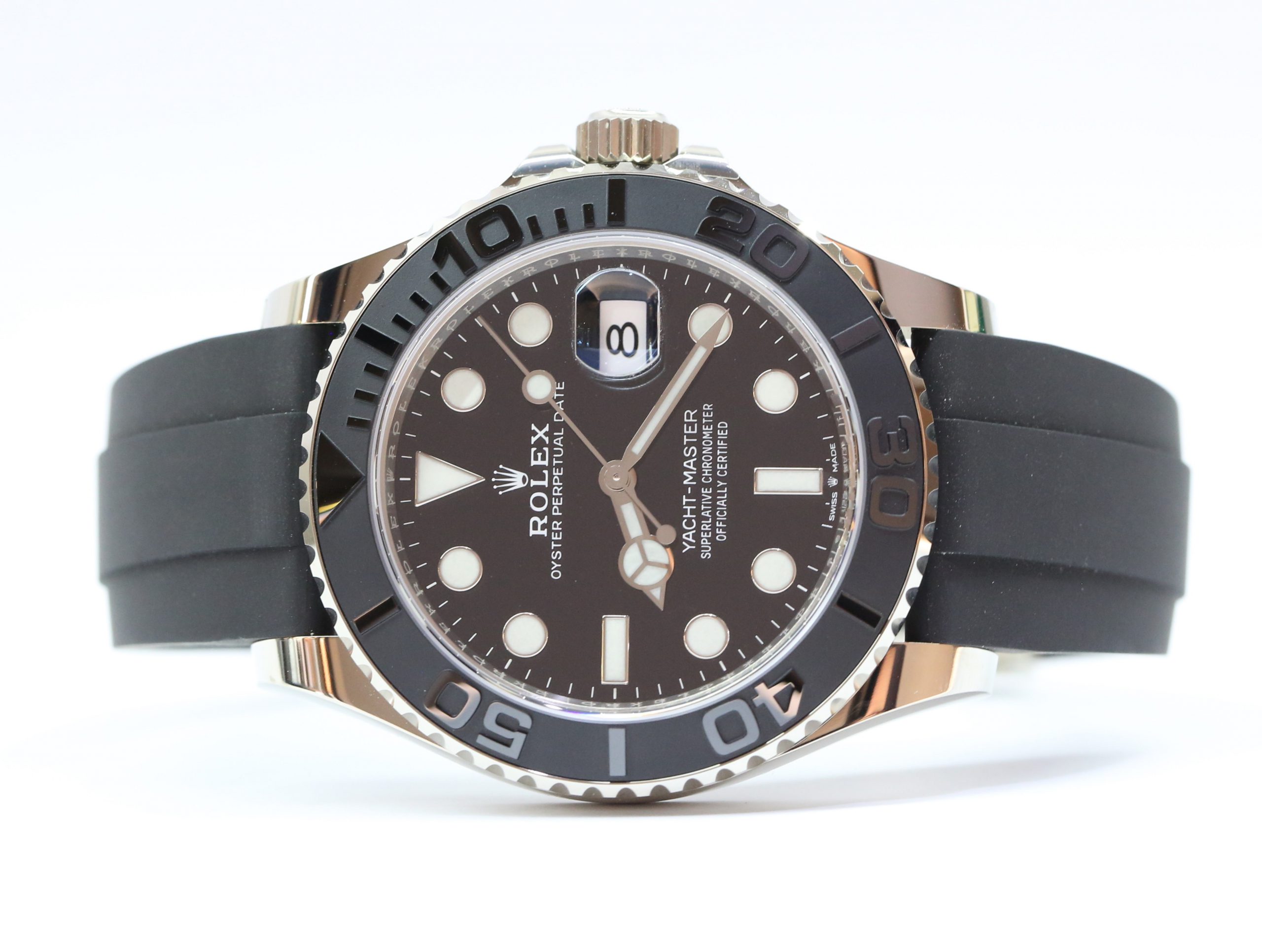 Rolex Yacht-Master 42 in 18k White Gold, Black index dial and Black ceramic bezel on Rolex Oysterflex band Ref:226659 Circa. 8/2020 Complete with Box and Papers - Image 3