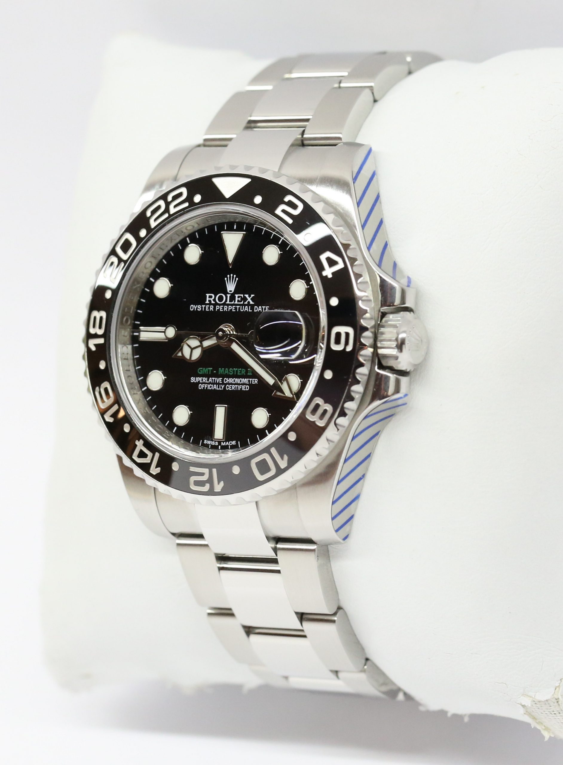 Rolex GMT Master II in stainless steel on a Rolex Oyster bracelet, black index dial, Black ceramic bezel, Reference: 116710LN, Circa: 2010, Complete with Box, Book & Rolex Service Warranty - Image 2