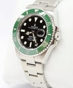 Alternative view of Rolex Submariner Date, Green Ceramic Bezel, Black Index Dial, Stainless Steel on Rolex Oystersteel Bracelet, Ref: 126610LV, Circa: 2020, Complete with Box & Papers