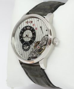 Alternative view of Glashutte Original PanoInverse XL in Stainless Steel with Galvanized Black Dial on Grey Alligator Leather Strap with Deployant Clasp Ref.16606042205,  Circa: 2021, Complete with Box & Papers