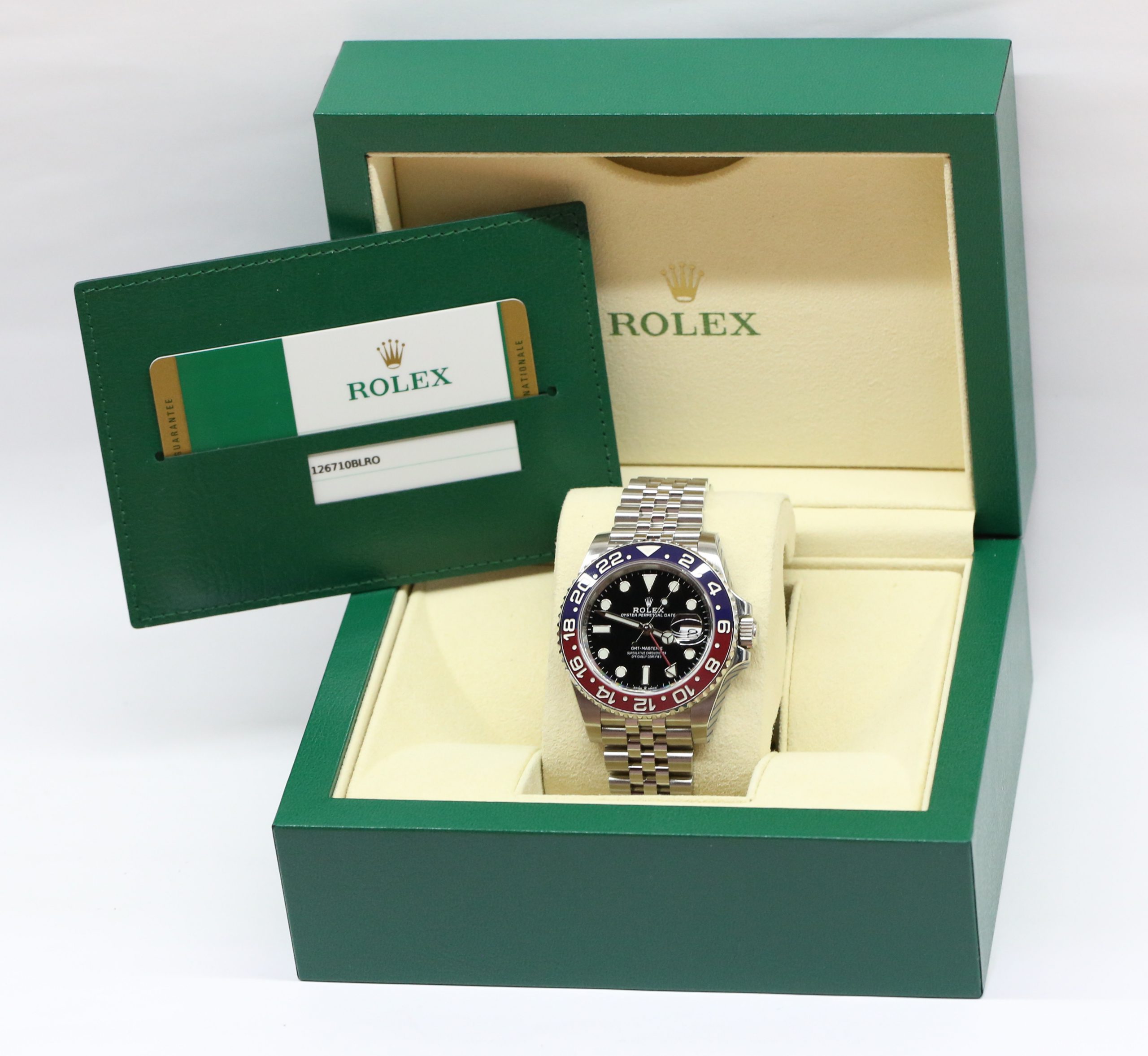 Rolex Oyster Perpetual GMT Master 2 in Stainless Steel with Pepsi Bezel and Black Index Dial on Rolex Jubilee Bracelet Ref. 126710BLRO Circa: 2018 - Image 8