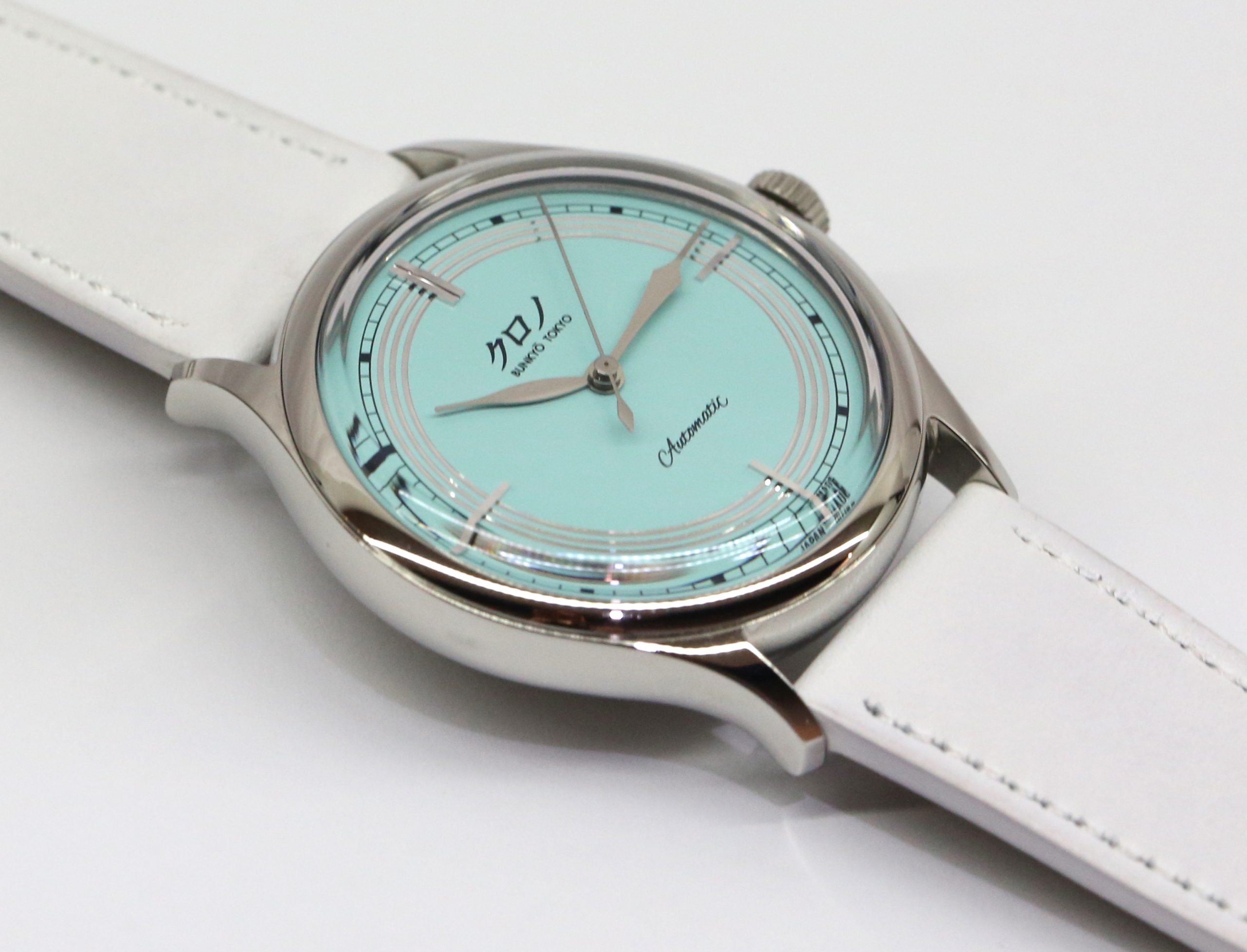 Kurono Tokyo Seiji with Turquoise Index Dial in Stainless Steel 37mm Circa: 2022 on Strap Complete with Box and Papers - Image 4