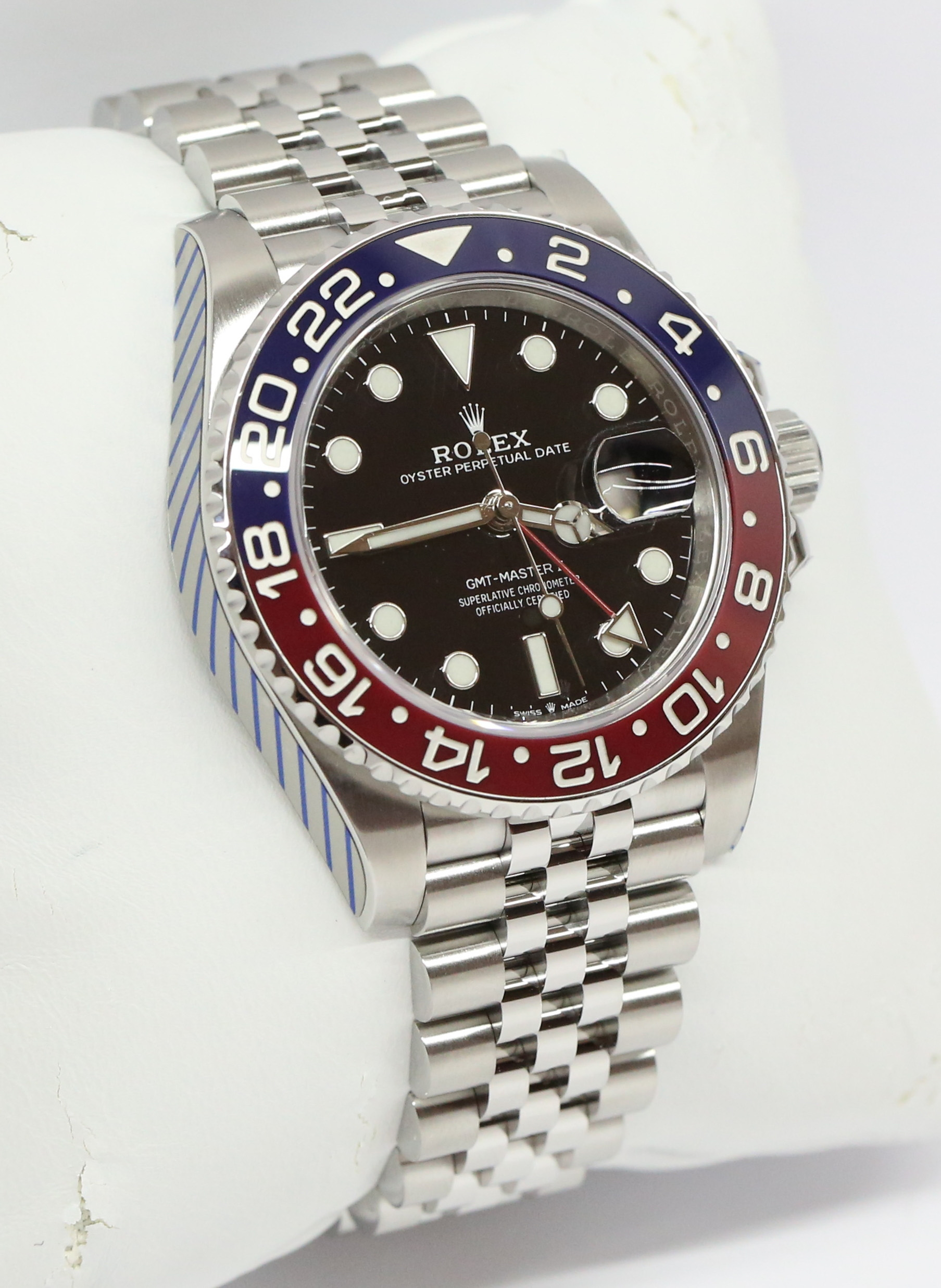 Rolex Oyster Perpetual GMT Master 2 in Stainless Steel with Pepsi Bezel and Black Index Dial on Rolex Jubilee Bracelet Ref. 126710BLRO Circa: 2018 - Image 5