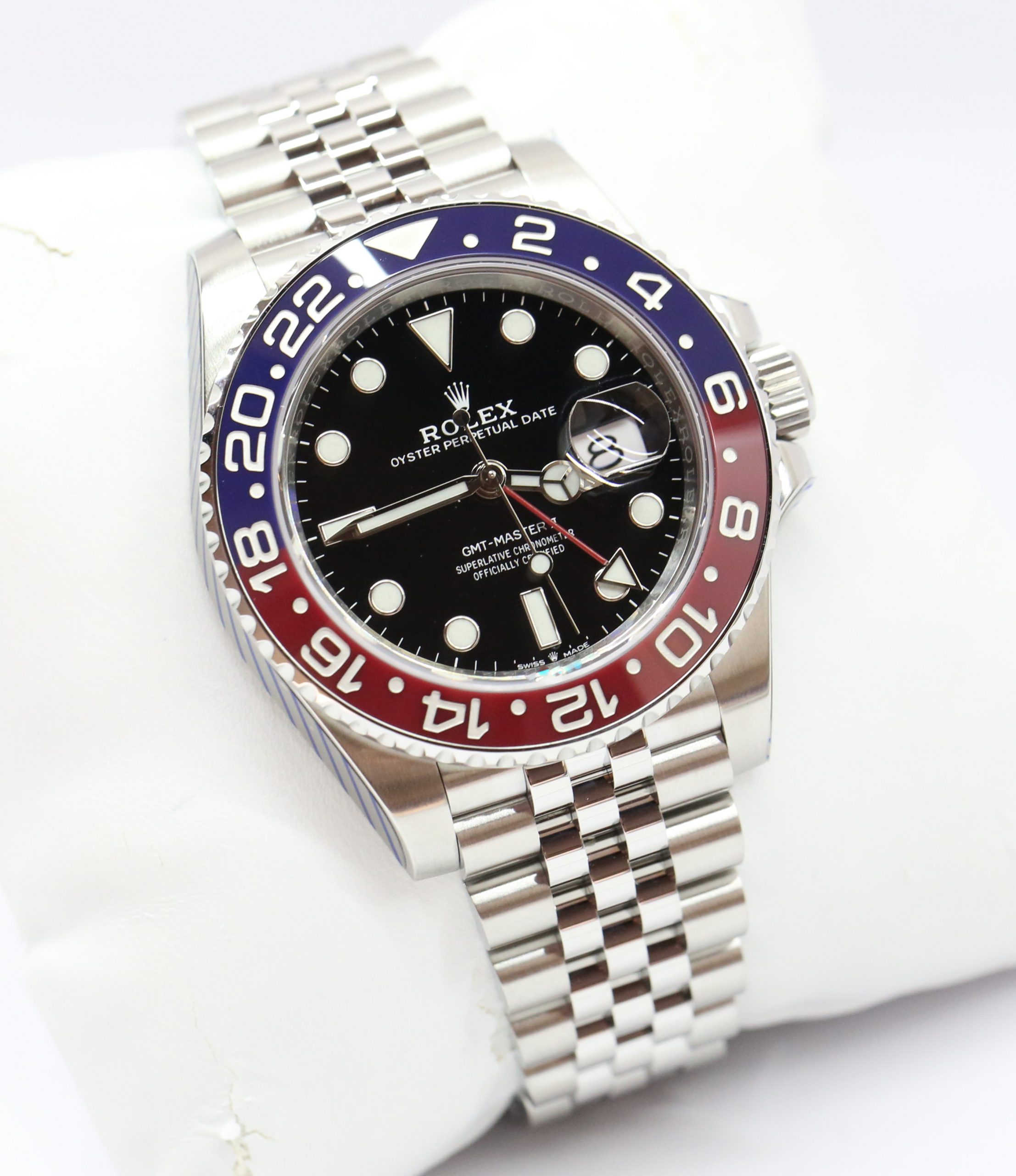 Rolex Oyster Perpetual GMT Master 2 in Stainless Steel with Pepsi Bezel and Black Index Dial on Rolex Jubilee Bracelet Ref. 126710BLRO Circa: 2018 - Image 4