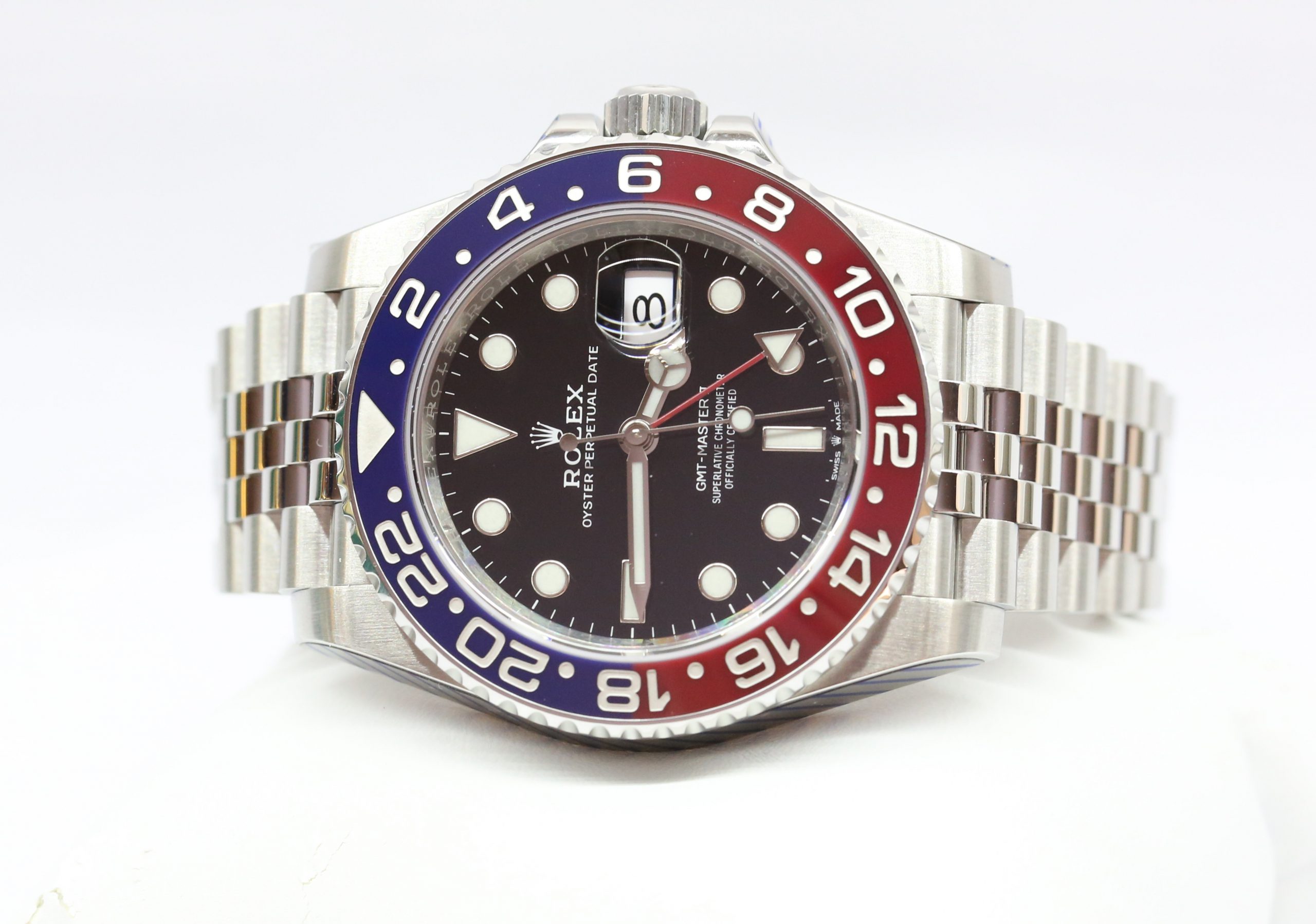 Rolex Oyster Perpetual GMT Master 2 in Stainless Steel with Pepsi Bezel and Black Index Dial on Rolex Jubilee Bracelet Ref. 126710BLRO Circa: 2018 - Image 3