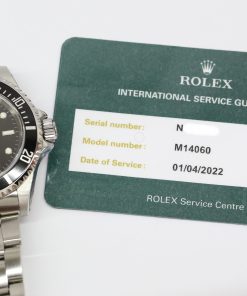Alternative view of Rolex Submariner (Non Date) Stainless Steel, Black Index Dial on Rolex Oyster Bracelet, Reference: 14060, Circa: 1991, Just Returned From a Rolex Service, Balance of Rolex 2 year Service Warranty