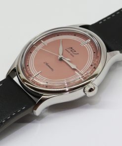 Alternative view of Kurono Tokyo Toki with Salmon Index Dial in Stainless Steel 37mm Circa: 2021 on Strap Complete with Box and Papers