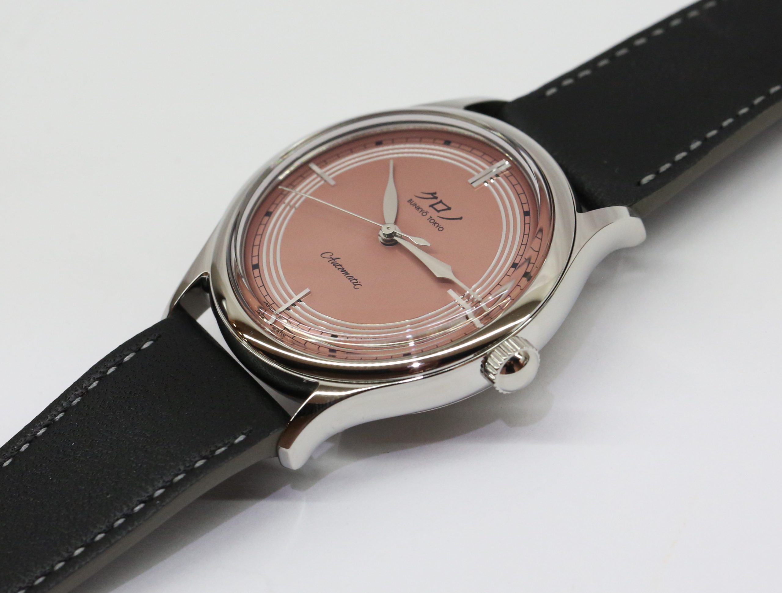 Kurono Tokyo Toki with Salmon Index Dial in Stainless Steel 37mm Circa: 2021 on Strap Complete with Box and Papers - Image 2