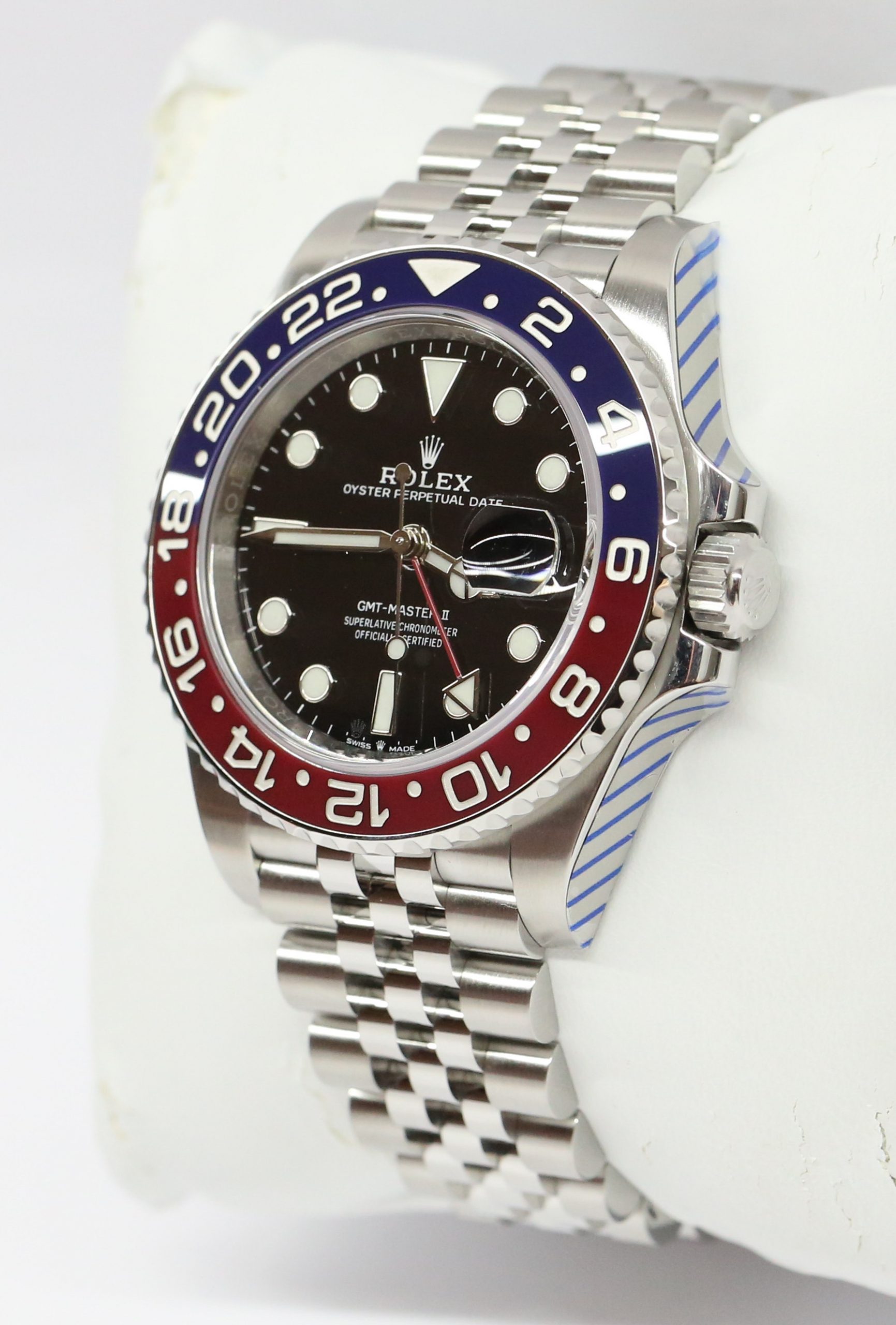 Rolex Oyster Perpetual GMT Master 2 in Stainless Steel with Pepsi Bezel and Black Index Dial on Rolex Jubilee Bracelet Ref. 126710BLRO Circa: 2018 - Image 2