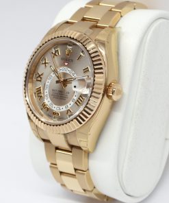 Alternative view of Rolex Sky Dweller 18ct Rose Gold, Sundust Roman Dial, on 18ct Rose Gold Rolex Oyster Bracelet, Ref: 326935, Circa: 2015, Complete with Box & Papers