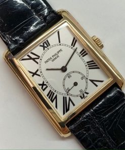 Patek Philippe gents Gondolo Reference 5014J-013 18ct 0.750 yellow gold, manual winding Calibre 215, original cert.
