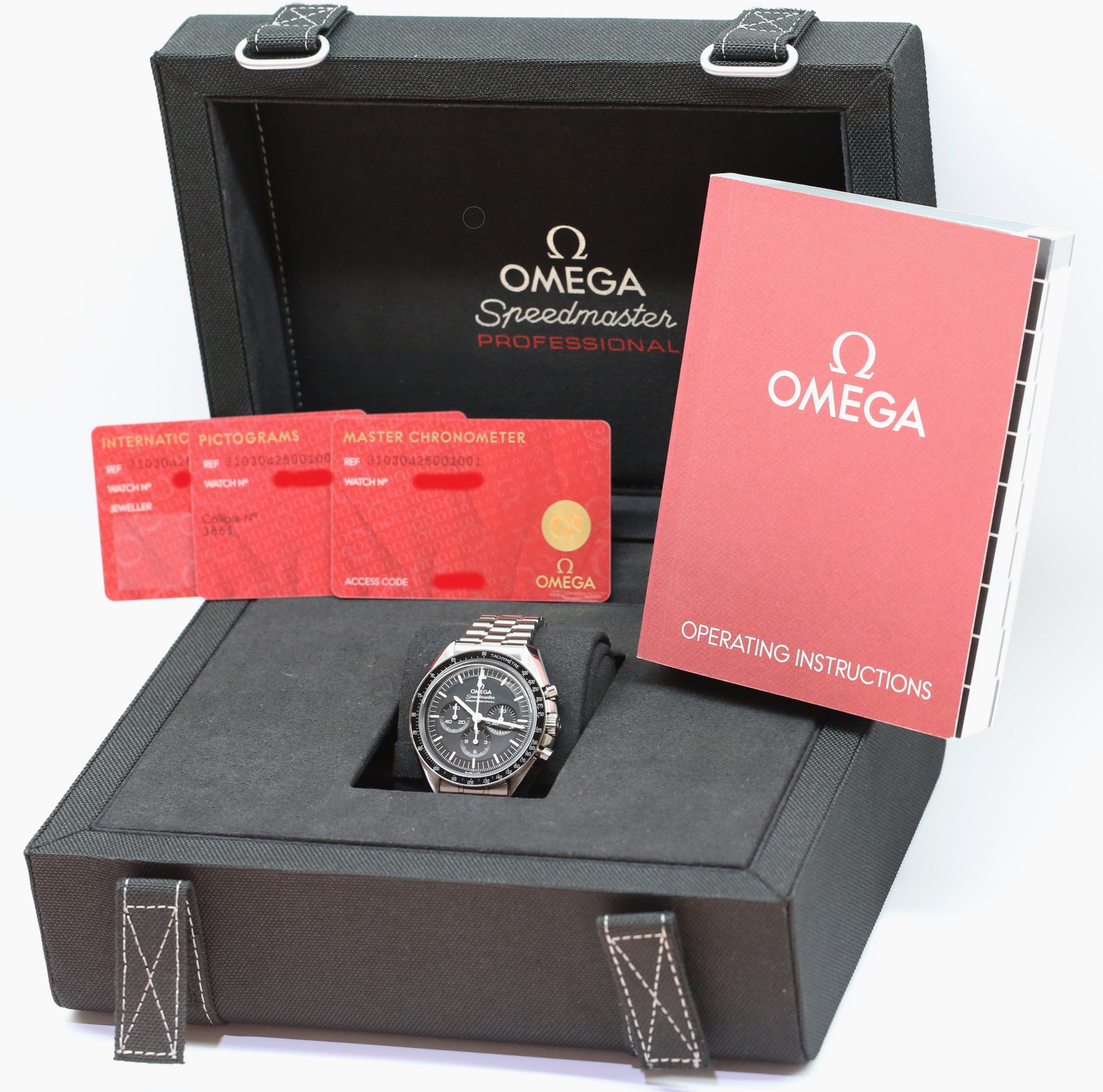 Omega Speedmaster Professional Moonwatch, Black Index Dial on Omega Stainless Steel Bracelet, Reference: 31030425001001, Circa: 2021, Complete with Box & Papers - Image 7
