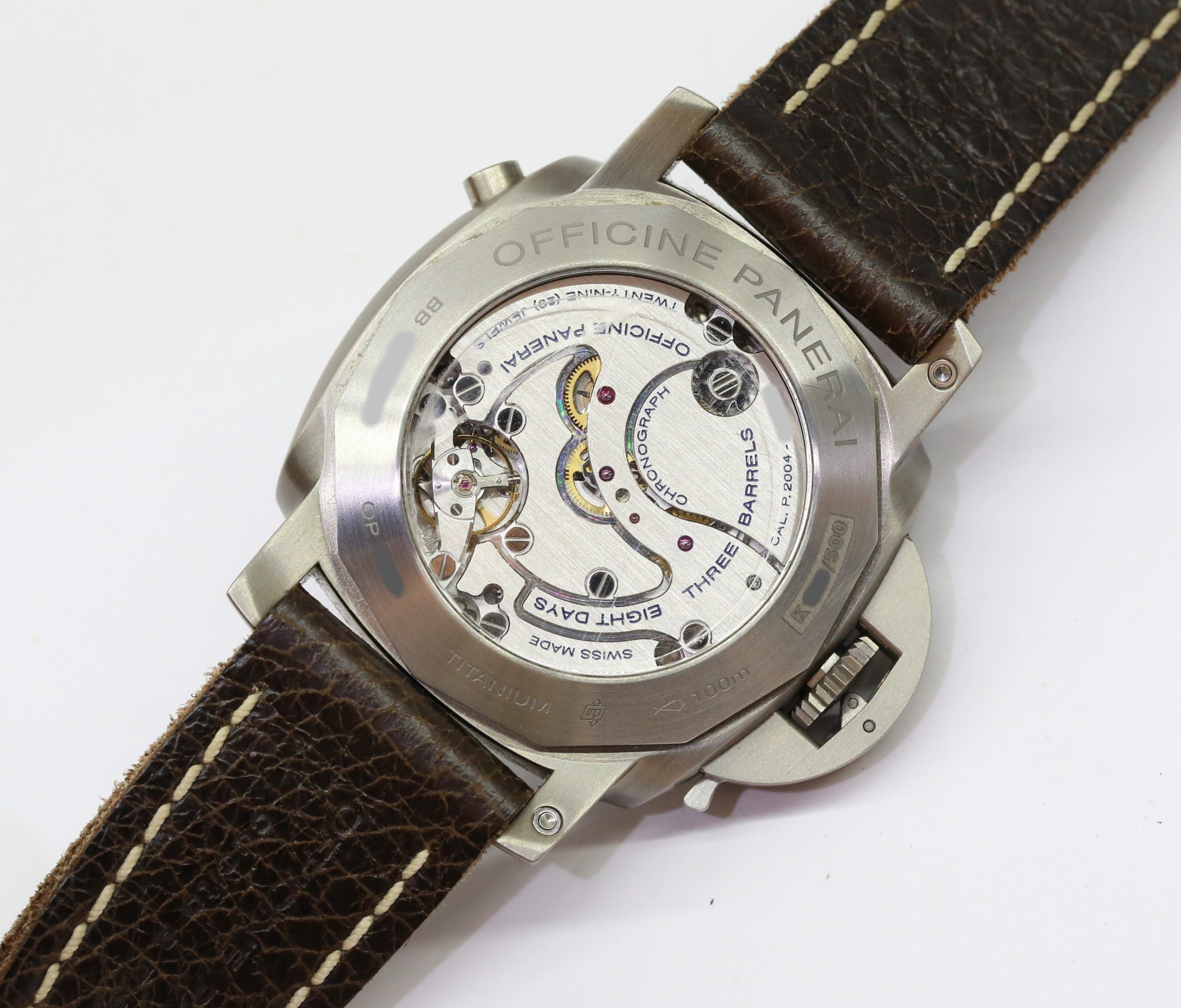 Panerai Luminor 1950 Chronograph Monopulsante 8 Days GMT in Titanium with Tobacco Dial Ref. PAM 00311 Circa: 2009 - Image 6