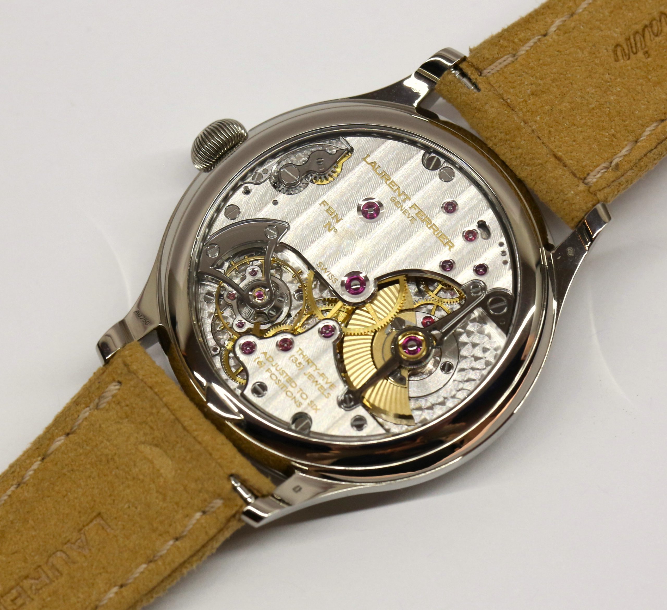Laurent Ferrier Classic Micro-Rotor Ice Blue, 18ct White Gold on Laurent Ferrier Beige Suede Strap, Ref: FBN229.01, Circa 2022, Complete with Box & Papers - Image 6