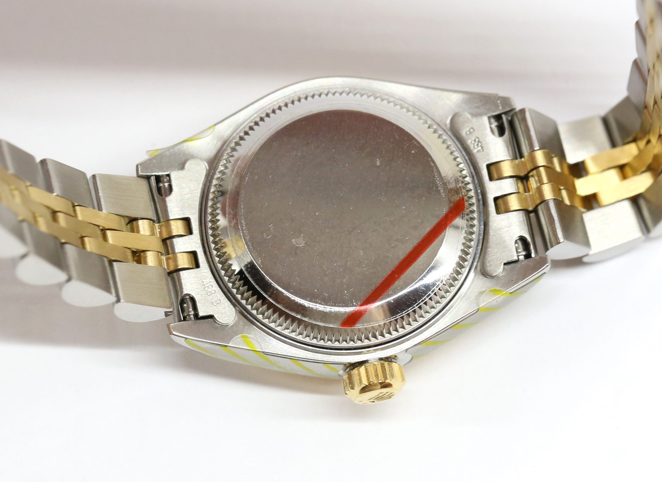 Rolex Oyster Perpetual Lady Datejust 26 in Stainless Steel and 18k Yellow Gold on steel & gold Jubilee bracelet with a champagne diamond dial, Ref: 79173, Circa: 2000, Complete with Box & Papers, Just Returned From a Rolex Service - Image 6