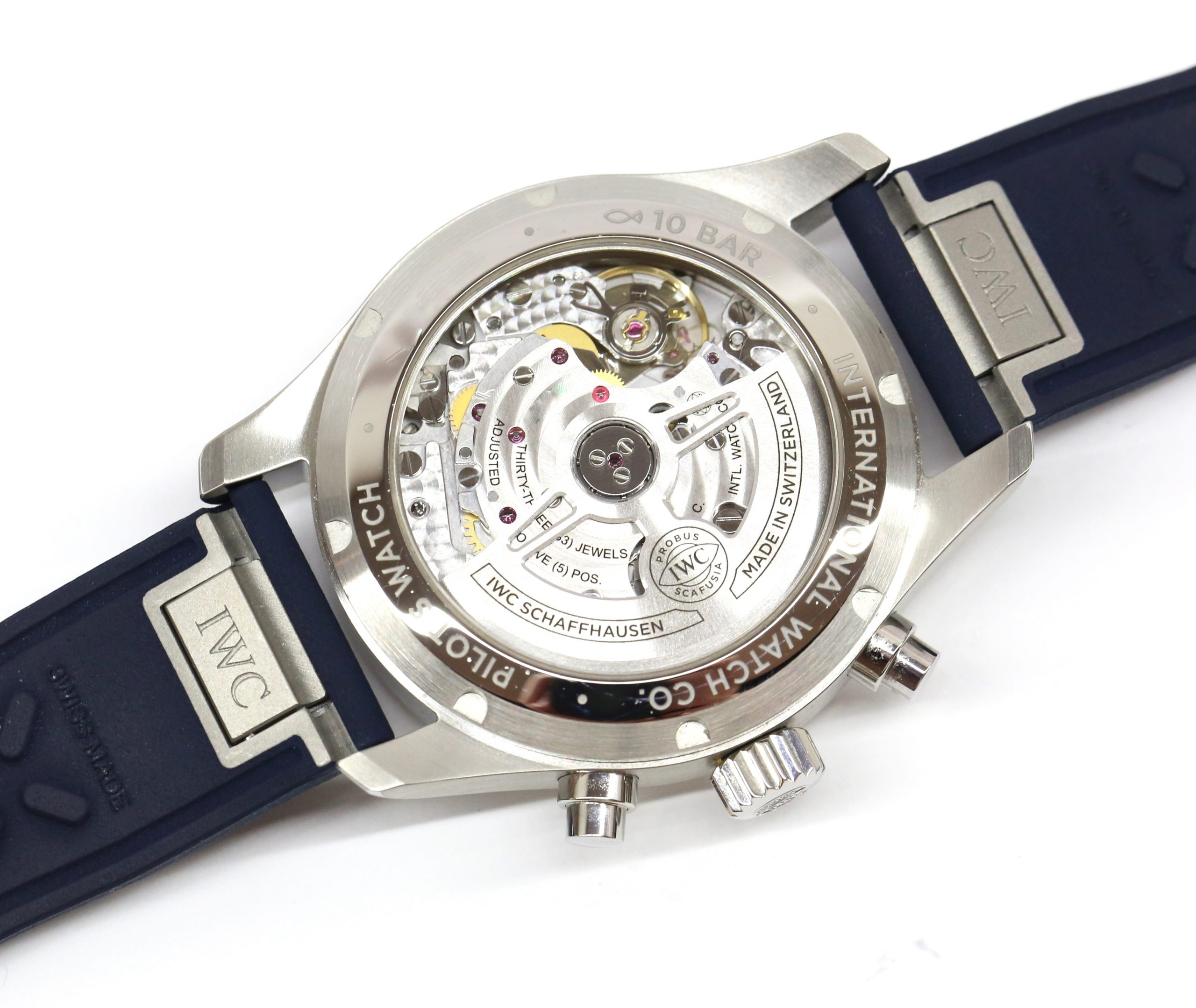 IWC Pilots Chronograph, 41mm Stainless Steel Chronograph, Blue Dial on Blue Rubber IWC Strap, Ref: IW388101, Circa: 2021, Complete with Box & Papers - Image 5