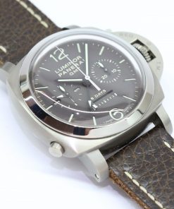 Panerai Luminor 1950 Chronograph Monopulsante 8 Days GMT in Titanium with Tobacco Dial  Ref. PAM 00311 Circa: 2009