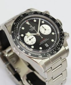 Tudor Black Bay Chrono, Black Index Dial, on Tudor Oyster Bracelet, Reference 79360N, Circa: 2021, Complete with Box & Papers