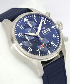 IWC Pilots Chronograph, 41mm Stainless Steel Chronograph, Blue Dial on Blue Rubber IWC Strap, Ref: IW388101, Circa: 2021, Complete with Box & Papers