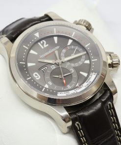 Jaeger-LeCoultre Master Compressor Geographic in 18ct White Gold with Gary Arab Index Dial on  Brown JLC Alligator Strap with JLC 18ct Deployant Buckle Ref. 146.3.83 Circa: 2009