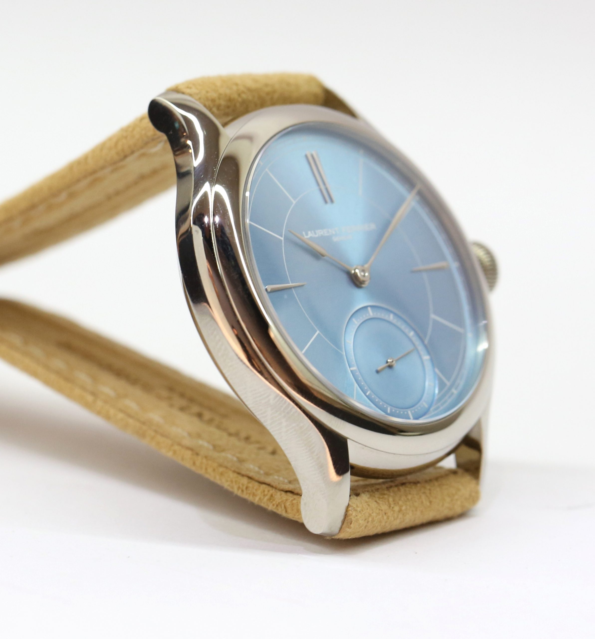 Laurent Ferrier Classic Micro-Rotor Ice Blue, 18ct White Gold on Laurent Ferrier Beige Suede Strap, Ref: FBN229.01, Circa 2022, Complete with Box & Papers - Image 8