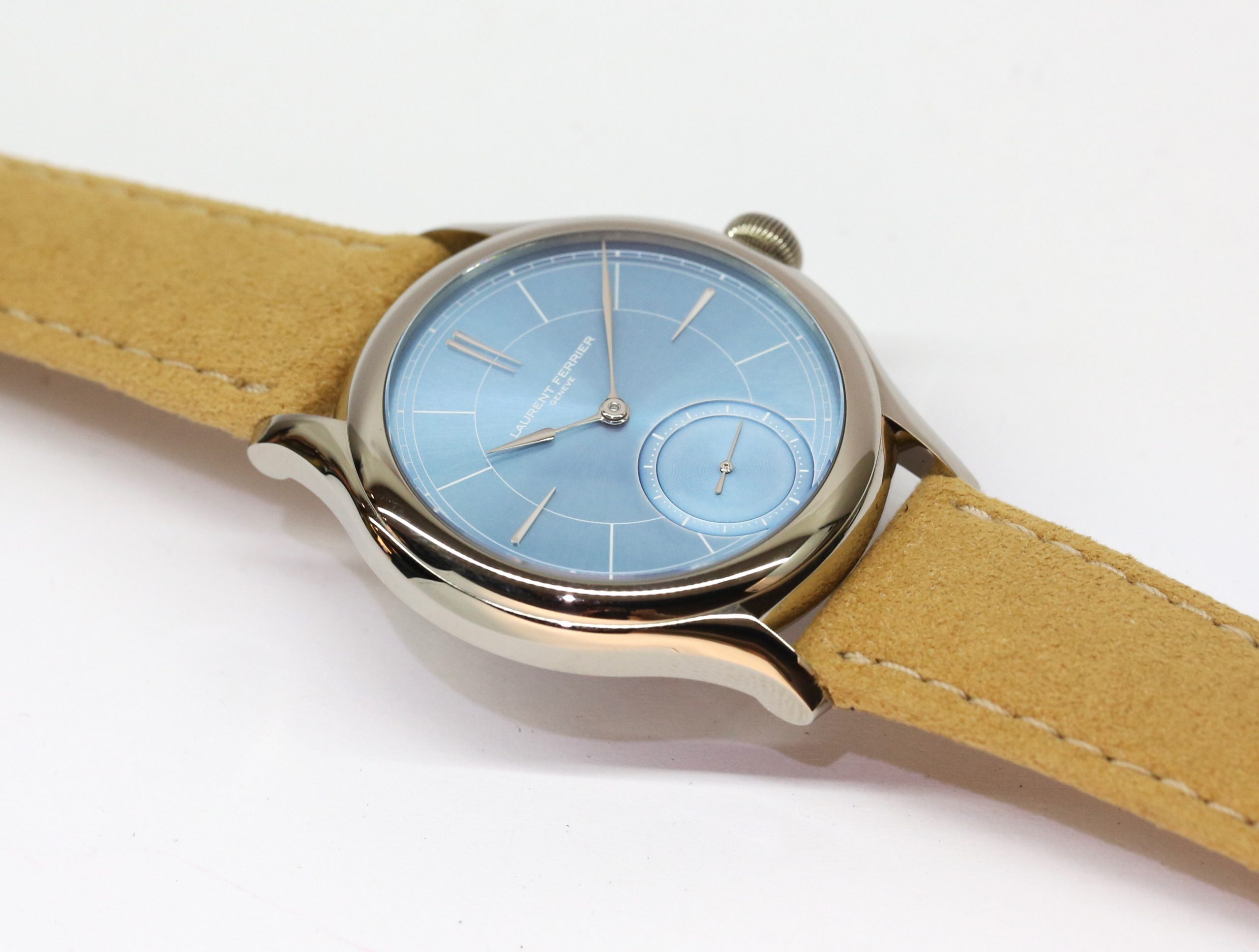 Laurent Ferrier Classic Micro-Rotor Ice Blue, 18ct White Gold on Laurent Ferrier Beige Suede Strap, Ref: FBN229.01, Circa 2022, Complete with Box & Papers - Image 7