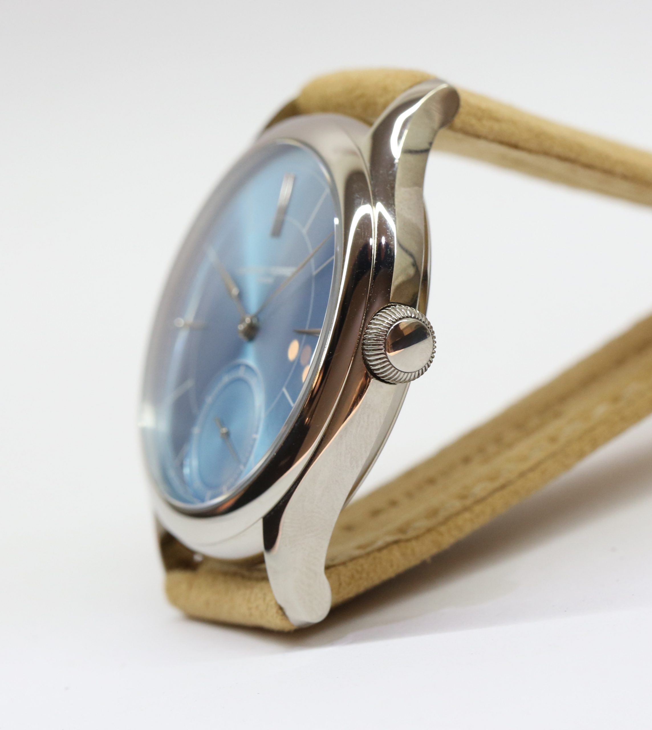 Laurent Ferrier Classic Micro-Rotor Ice Blue, 18ct White Gold on Laurent Ferrier Beige Suede Strap, Ref: FBN229.01, Circa 2022, Complete with Box & Papers - Image 3