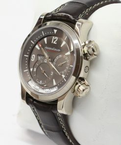 Alternative view of Jaeger-LeCoultre Master Compressor Geographic in 18ct White Gold with Gary Arab Index Dial on  Brown JLC Alligator Strap with JLC 18ct Deployant Buckle Ref. 146.3.83 Circa: 2009