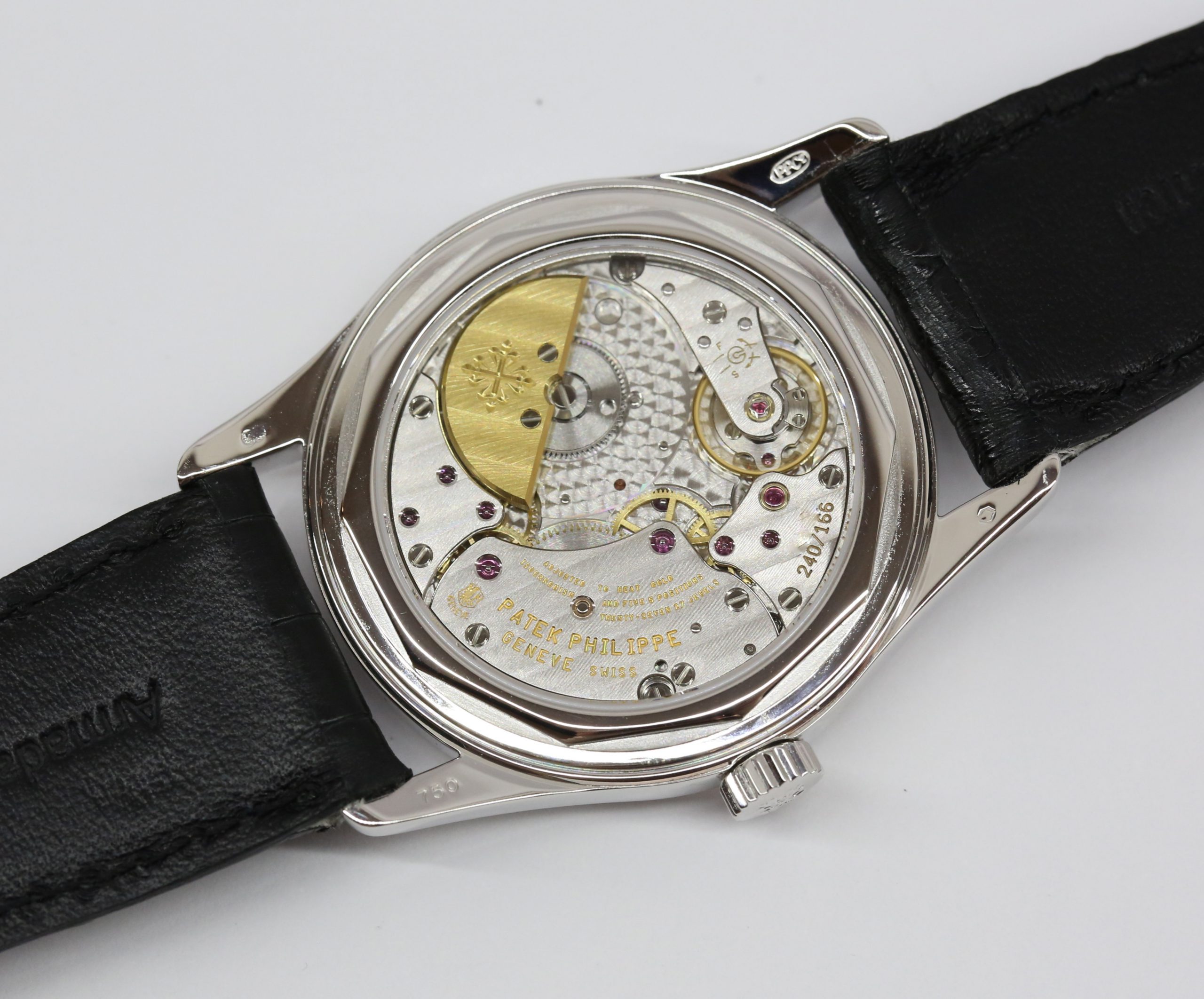 Patek Philippe Calatrava in 18ct White Gold, Pointer Date on Strap with Black Dial Ref. 6000G-010 Circa: 2007 Complete with Box and Papers Just returned from Patek Philippe Service - Image 6