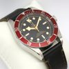 Tudor Heritage Black Bay in Stainless Steel dive watch, Black index dial and Red bezel on a Tudor Strap with Tudor Stainless Steel Deployant Clasp, Ref 79230R, Complete with Box and Papers, Ca. 11/2020