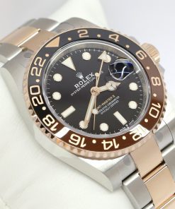 Rolex GMT Master II "Root Beer" in 18ct Rose Gold and Stainless Steel with Black Index Dial on Rolex Stainless Steel and 18ct Rose Gold Oyster Bracelet Ref. 126711 CHNR Circa: 2022 Complete with Box and Papers