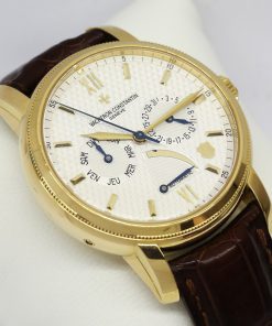 Vacheron Constantin Patrimony Historiques The Jubilee 1755 in 18ct Yellow Gold, Silver Guilloche Index Dial, on Brown VC Strap with 18ct Yellow Gold Maltese Buckle, Ref: 8520/000 J-9142, Limited edition, Circa: 2005, With Box & Papers