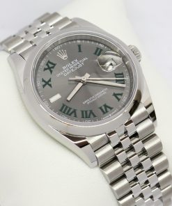 Rolex Datejust 36 in Stainless Steel, Rhodium Roman "Wimbledon" Dial, Smooth Bezel on Rolex Jubilee Bracelet, Reference: 126200, Circa: 2022, Complete with Box & Papers