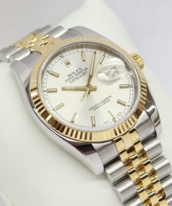 Rolex Datejust 36mm in 18ct Yellow Gold & Stainless Steel, Silver Index Dial on Rolex Jubilee Bracelet, Ref: 116233, Circa: 2007, with Box & Papers