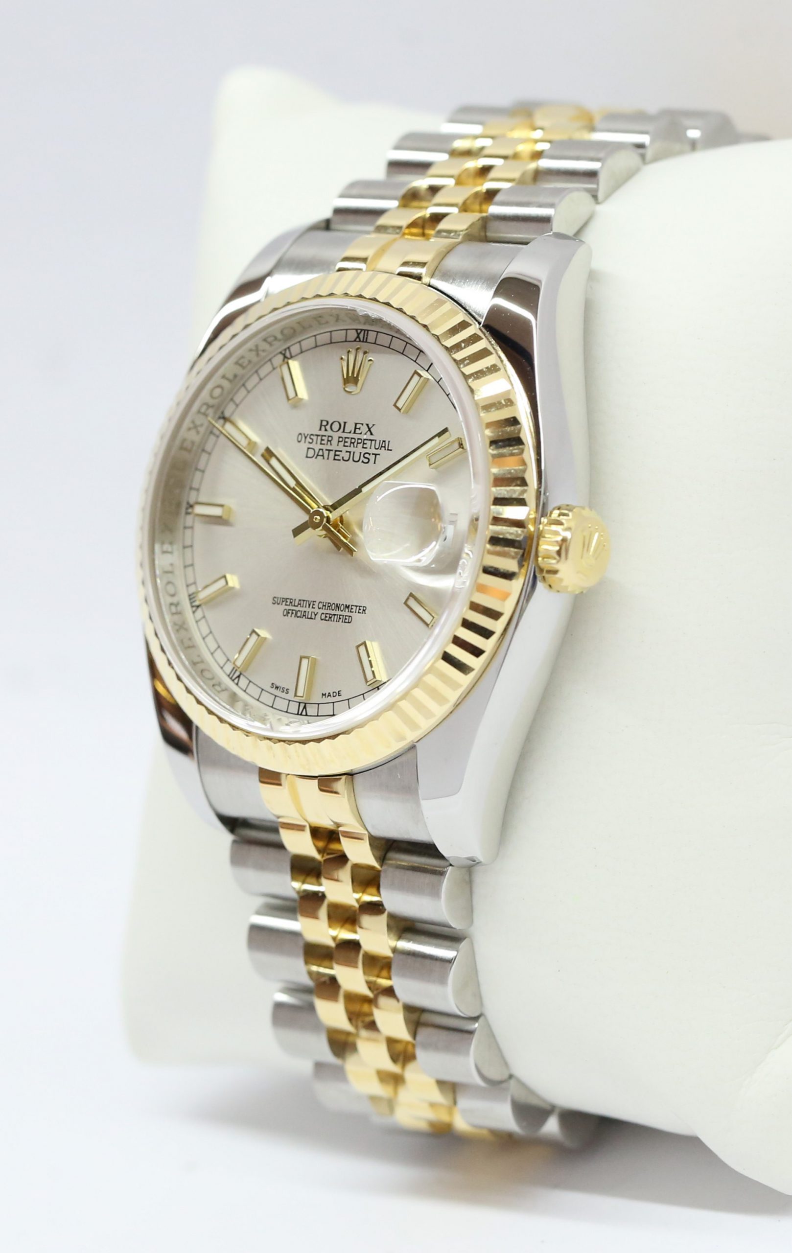 Rolex Datejust 36mm in 18ct Yellow Gold & Stainless Steel, Silver Index Dial on Rolex Jubilee Bracelet, Ref: 116233, Circa: 2007, with Box & Papers - Image 2