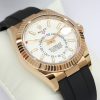 Rolex Sky-Dweller 18ct Everose Gold, White Index Dial on Rolex OysterFlex Strap, Reference: 326235, Circa: 2021, Complete with Box & Papers